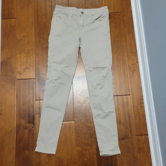 AMERICAN EAGLE WOMENS TAN SUPER STRETCH TAN JEGGINGS SIZE 10 X-LONG - Picture 4 of 11